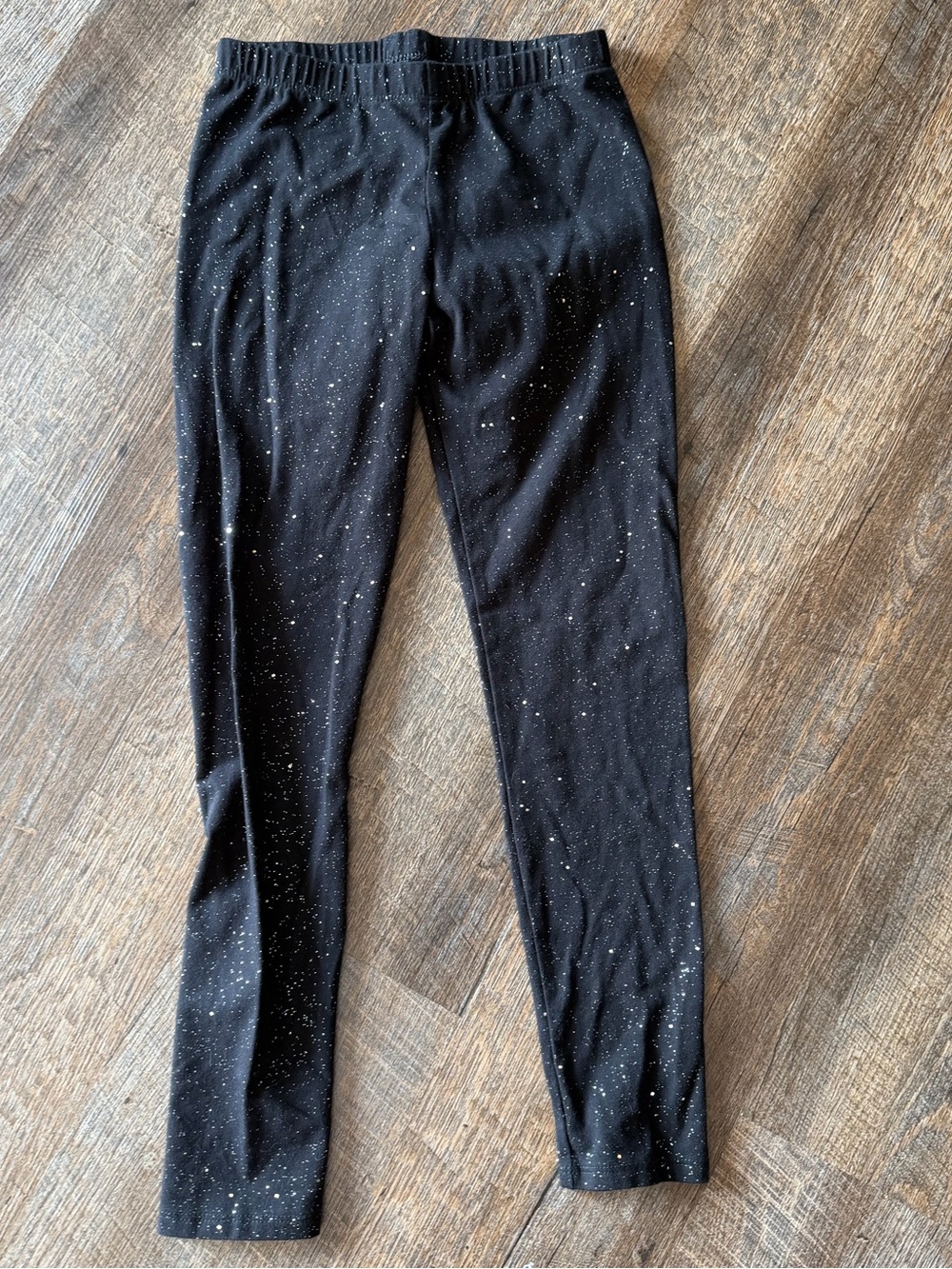 NWOT Thereabouts Girls Black Glitter Sparkle Leggings Size 10/12